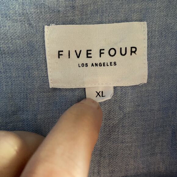 Five Four Los Angeles Shirt Men XL Blue Button Long Sleeve Lightweight Preppy - Picture 6 of 8